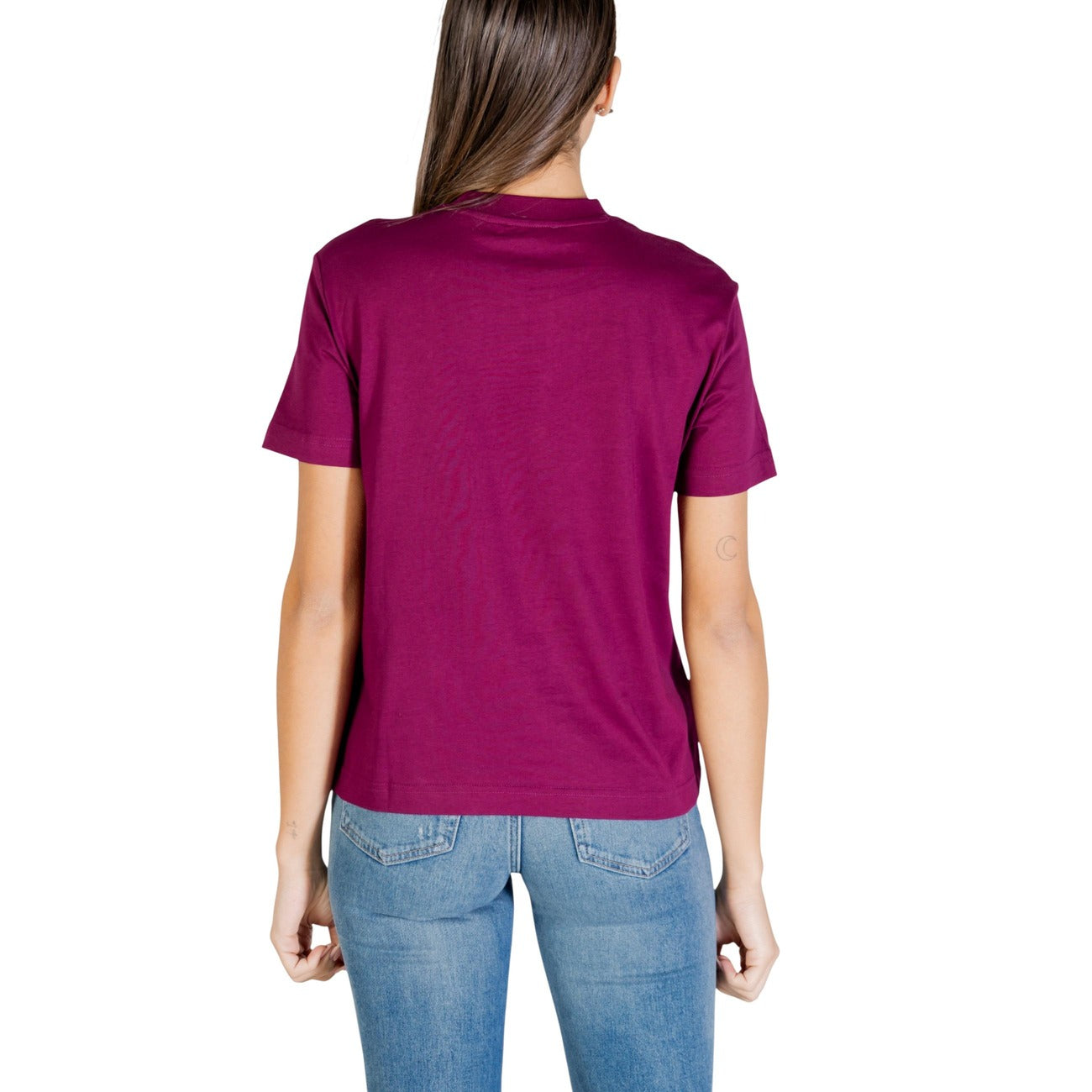 Calvin Klein Jeans T-shirt Dames Bordeaux