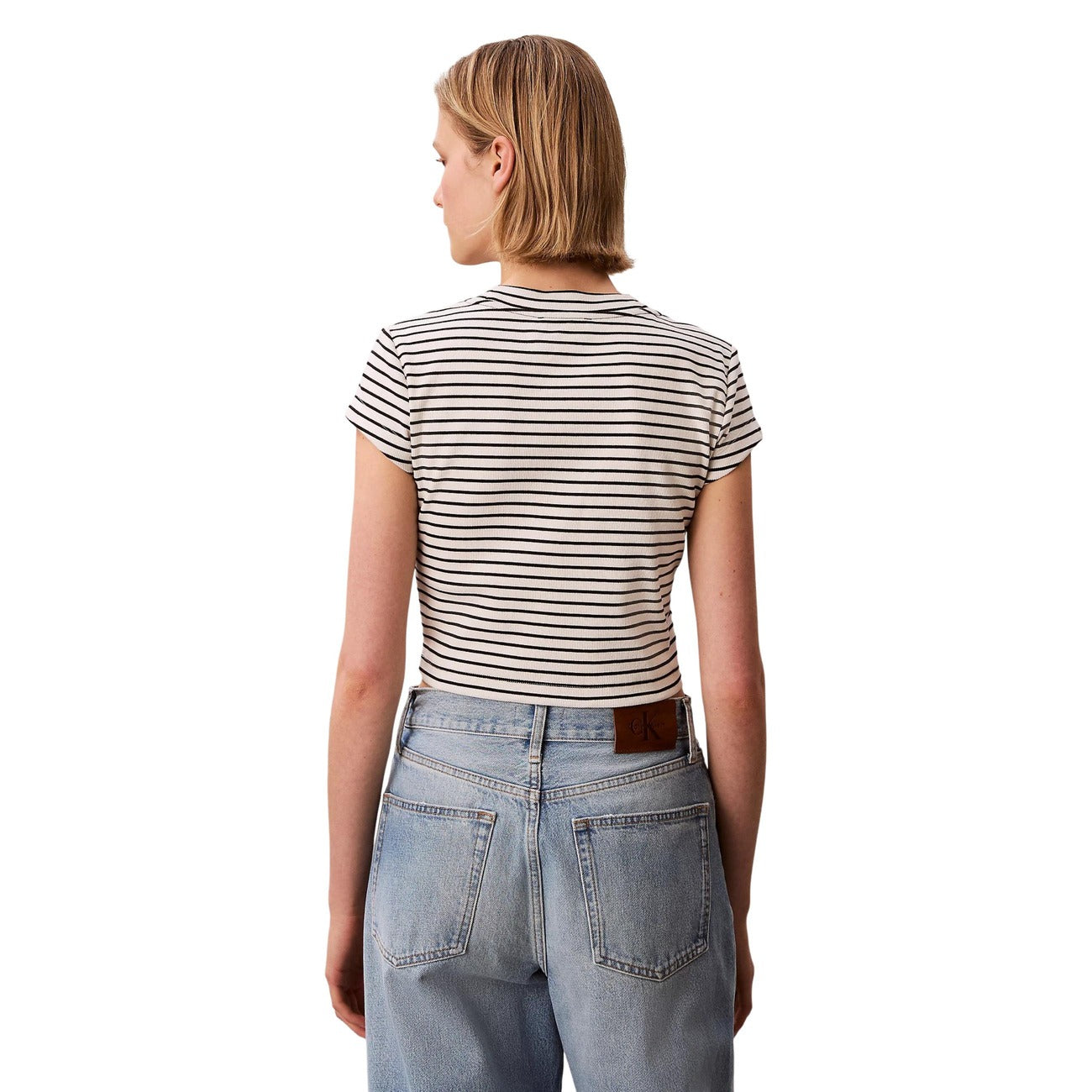 Calvin Klein Jeans Gestreepte Top Dames Zwart
