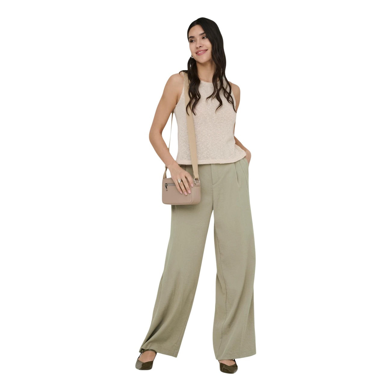 Jacqueline De Yong Broek Dames Beige