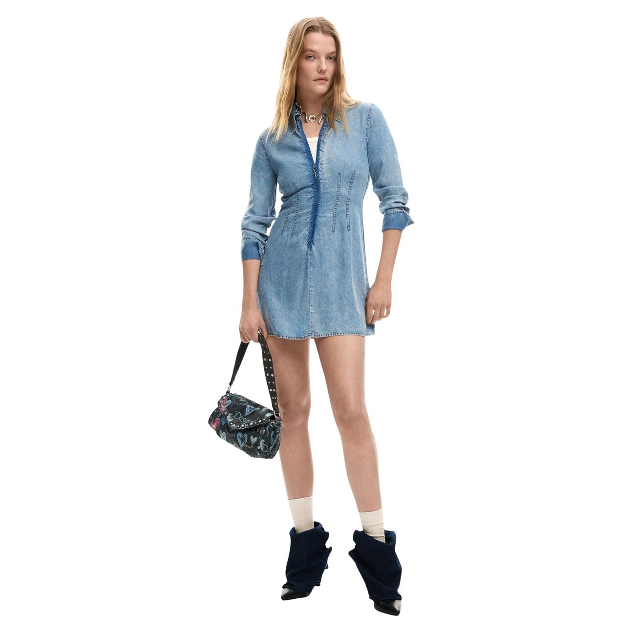 Desigual Jurk Dames Lichtblauw