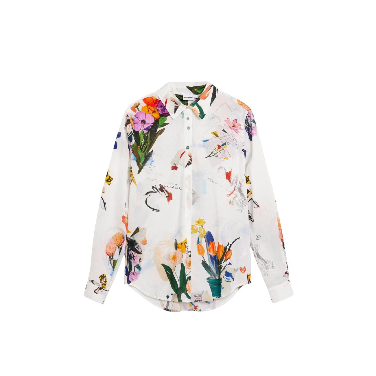 Desigual Bloemen Blouse Dames Wit
