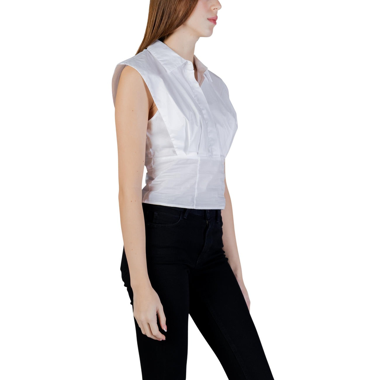 Guess Mouwloze Blouse Dames Wit