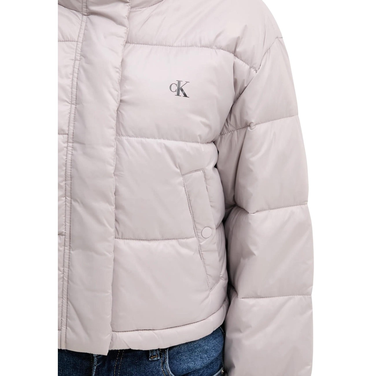 Calvin Klein Jeans Windjack Dames Grijs – Ritssluiting & 100% Polyamide