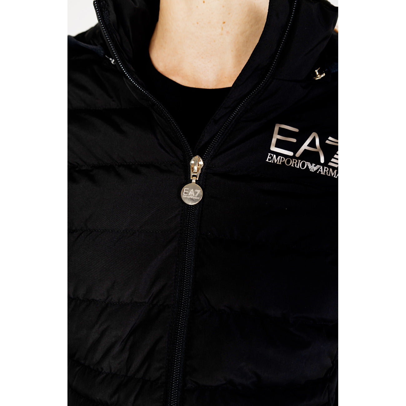 EA7 Emporio Armani Windjack Dames Zwart – Hoge Hals & 100% Polyester