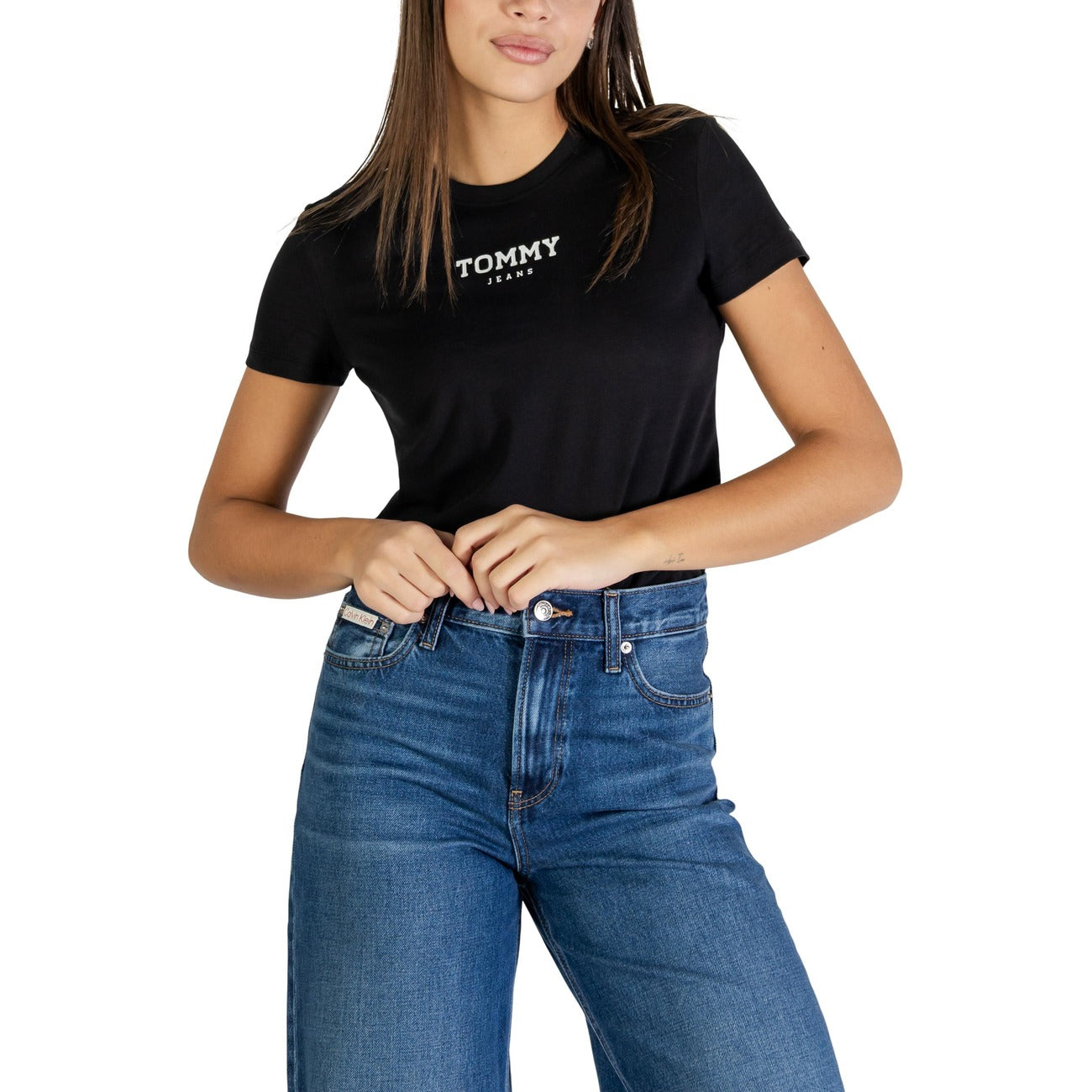 Tommy Hilfiger Jeans T-shirt Dames Zwart