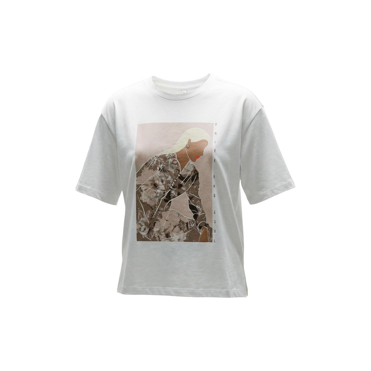 Only T-shirt Dames Beige
