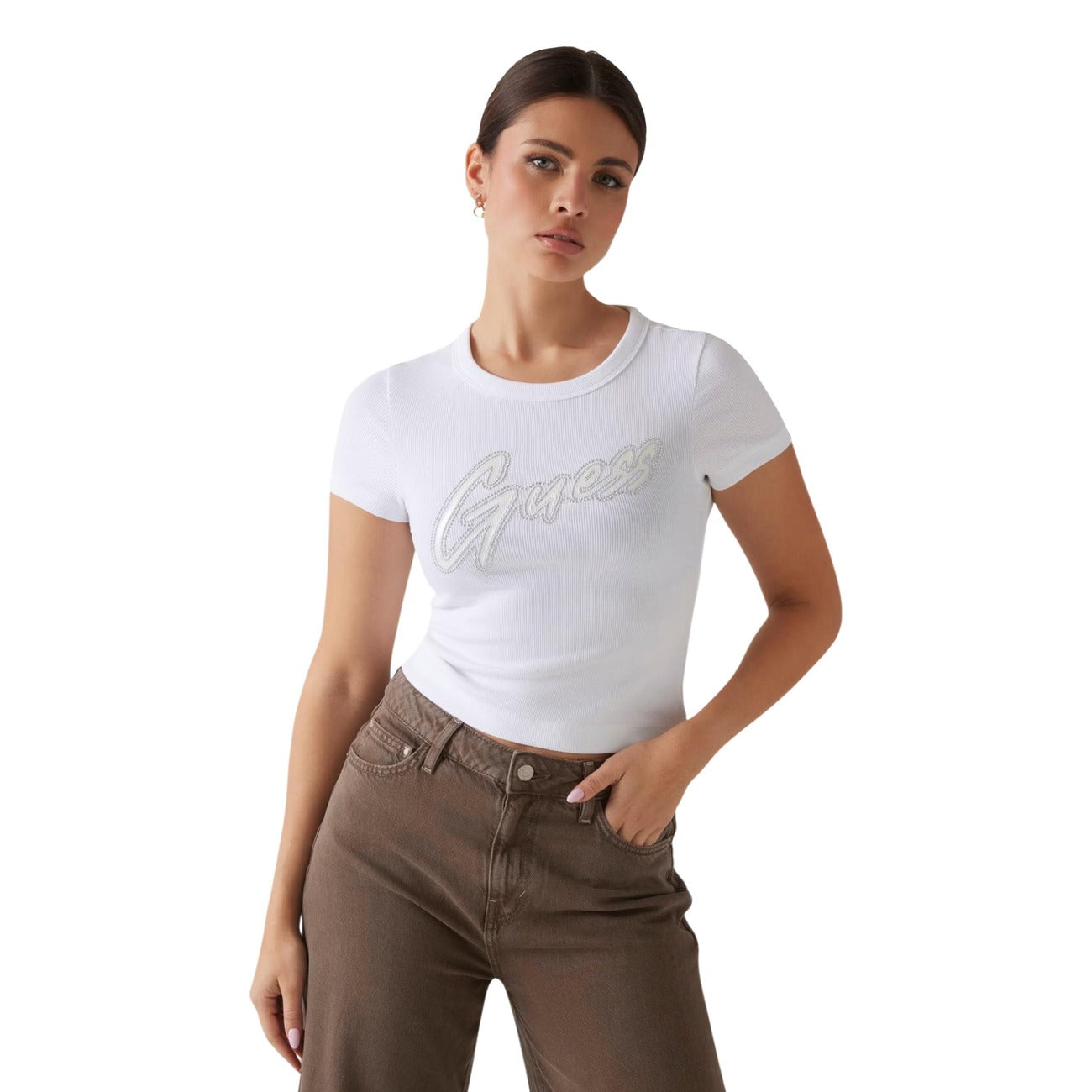Guess T-shirt Dames Zwart