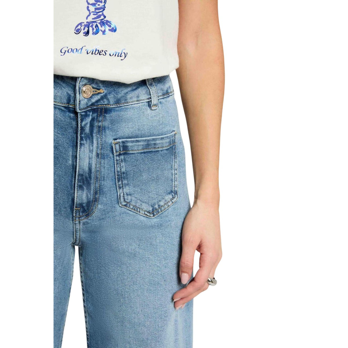 Morgan De Toi Gesleten Jeans Dames Lichtblauw