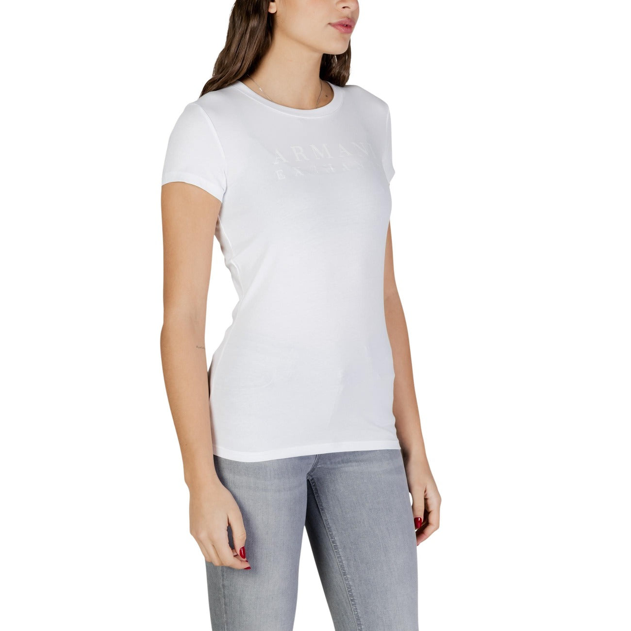 Armani Exchange Print T-shirt Dames Wit