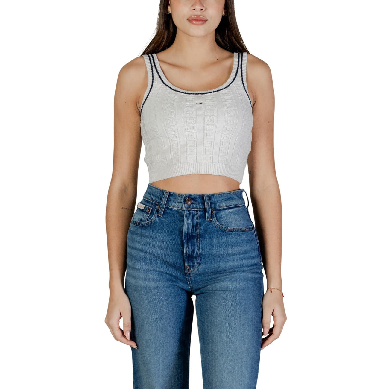 Tommy Hilfiger Jeans Mouwloze Top Dames Wit