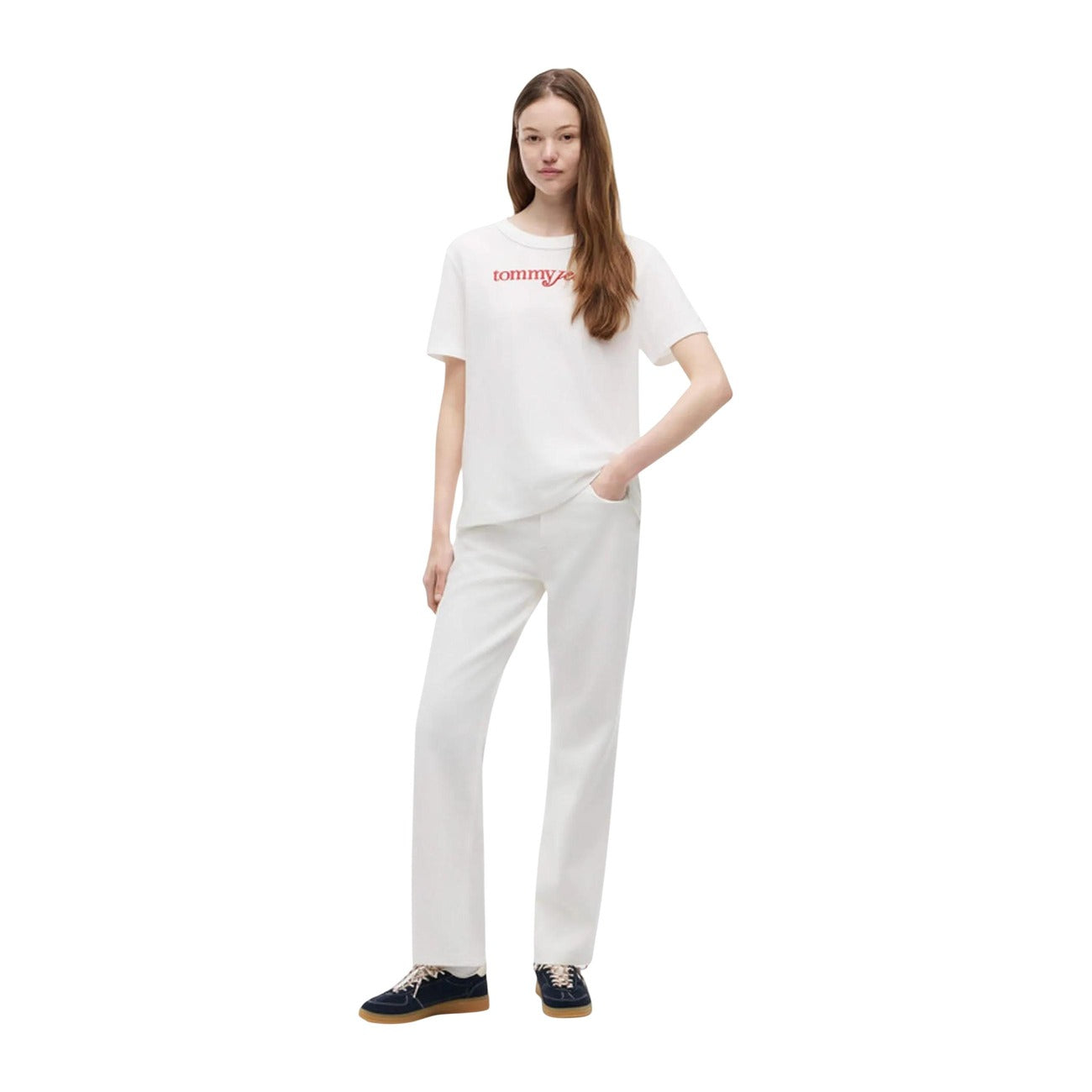 Tommy Hilfiger Jeans T-shirt Dames Wit