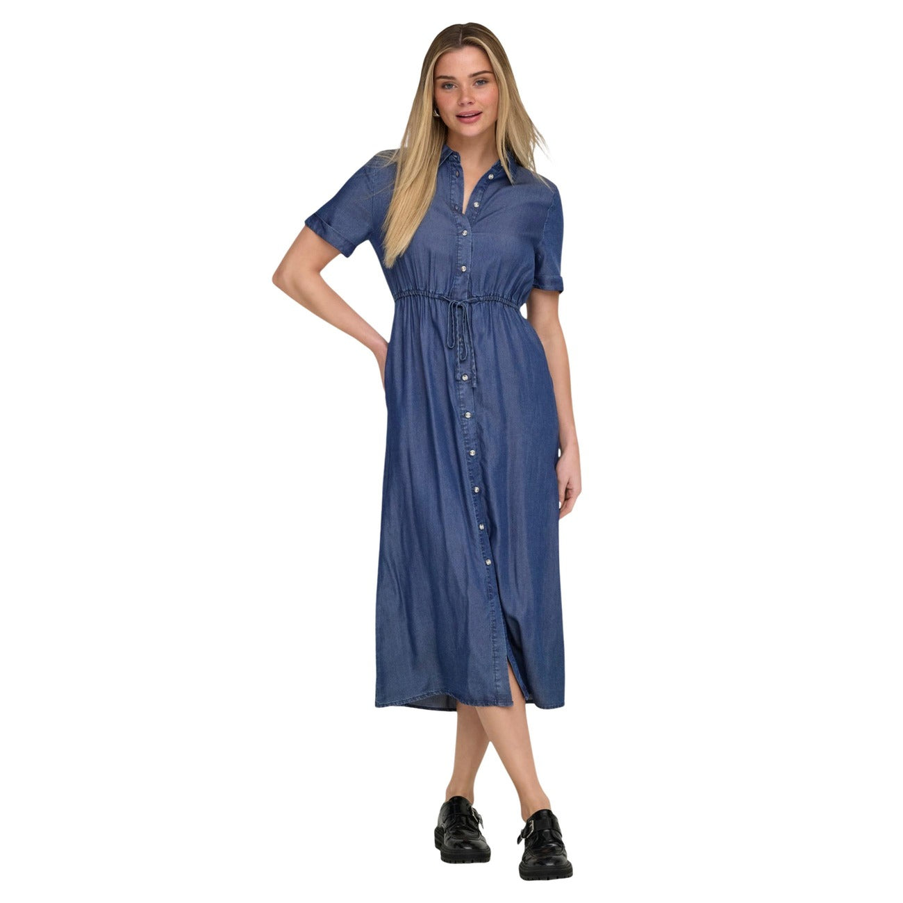 Only Elegante Jurk Dames Blauw