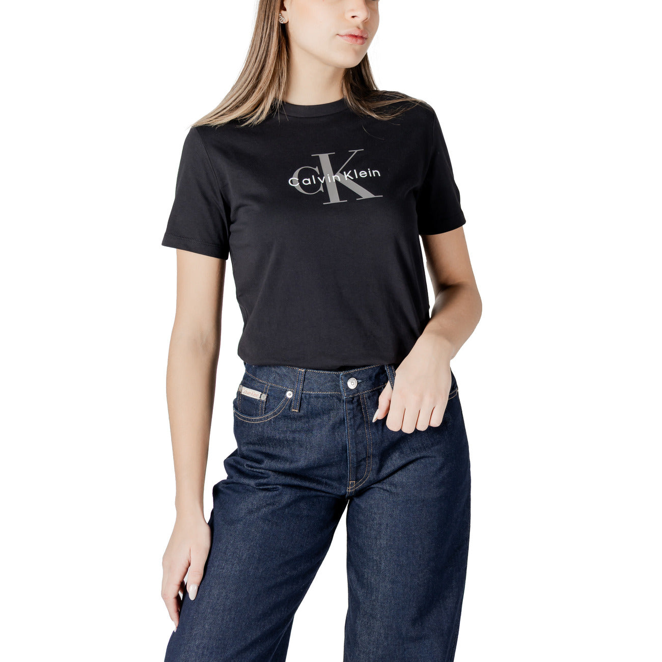 Calvin Klein Jeans Print T-shirt Dames Zwart