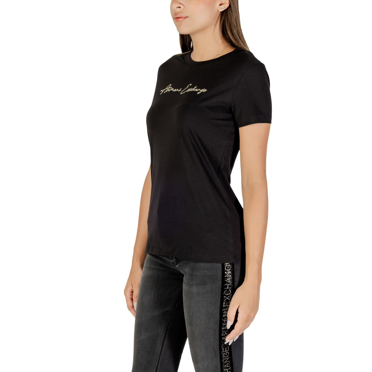 Armani Exchange T-shirt Dames Zwart