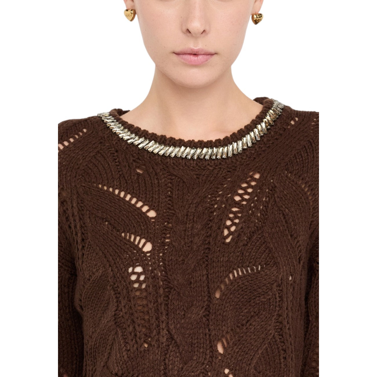 Liu Jo Strass Trui Dames Bruin