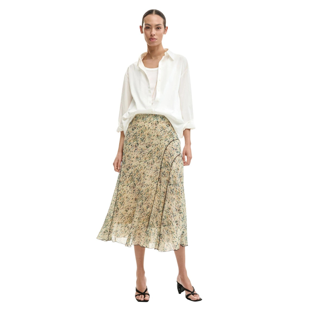 Desigual Print Rok Dames Beige