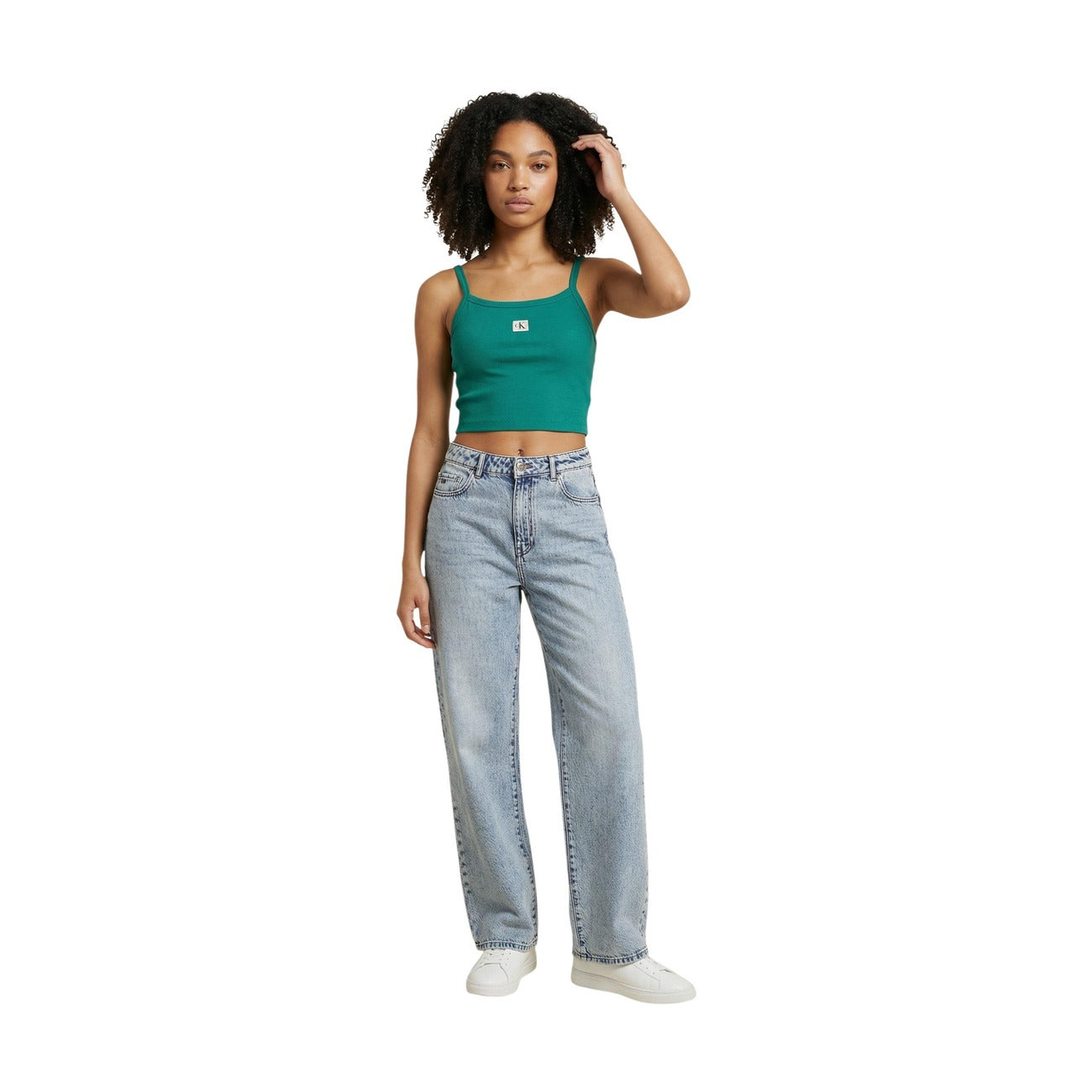 Calvin Klein Jeans Epaullet Top Dames Groen