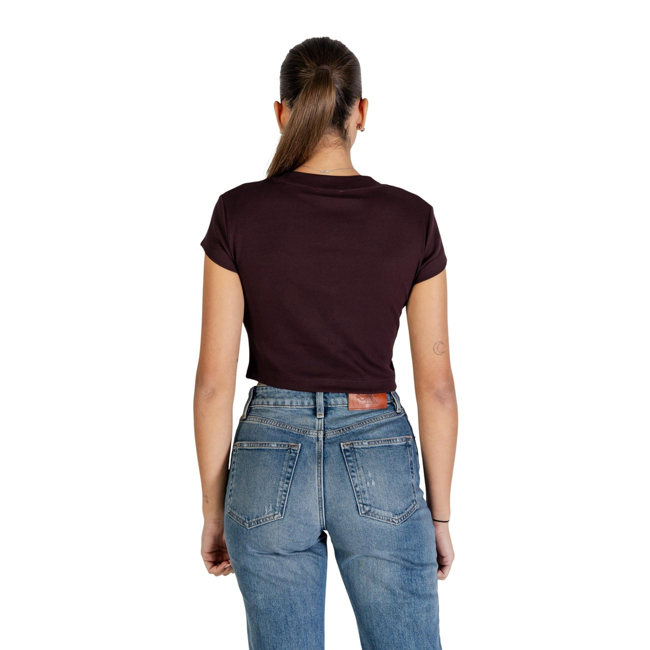 Calvin Klein Jeans T-shirt Dames Bruin