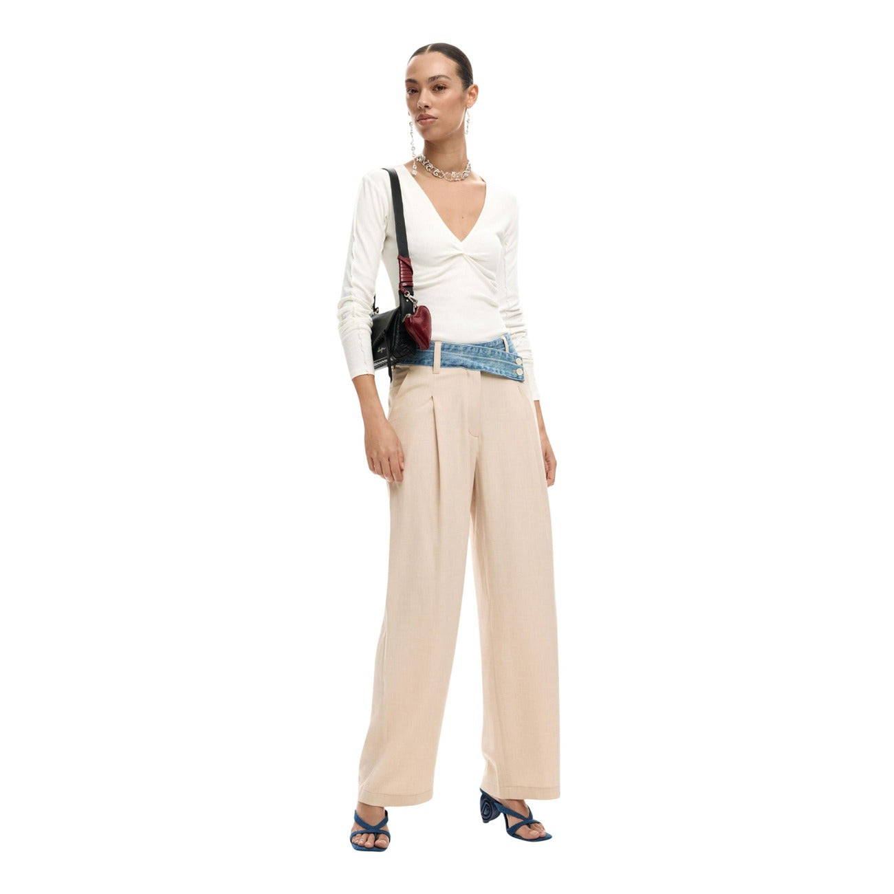 Desigual Broek Dames Beige