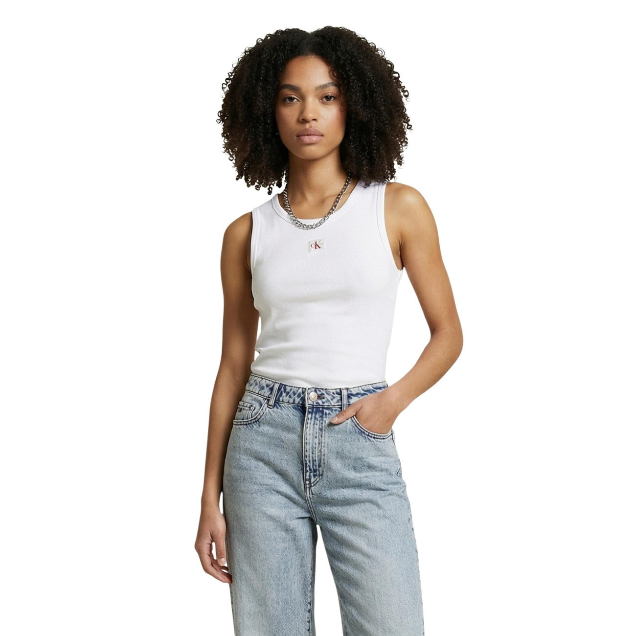 Calvin Klein Jeans Mouwloze Top Dames Wit