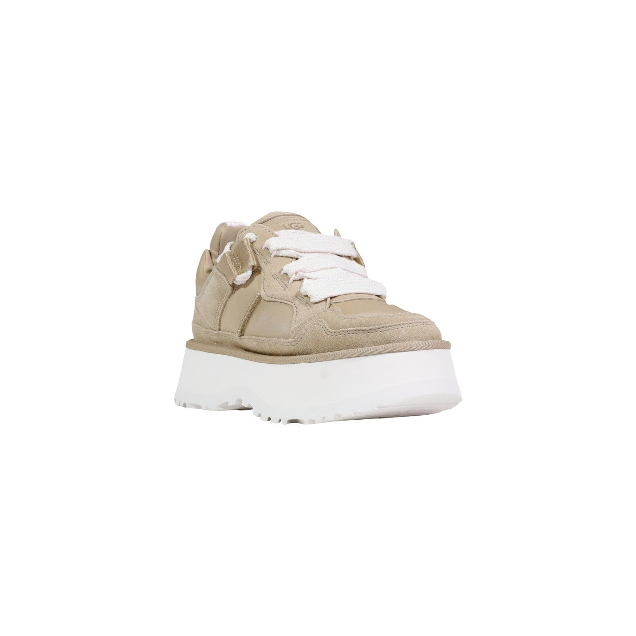 UGG Plateaulaarzen Dames Beige – Leer-Stof Mix