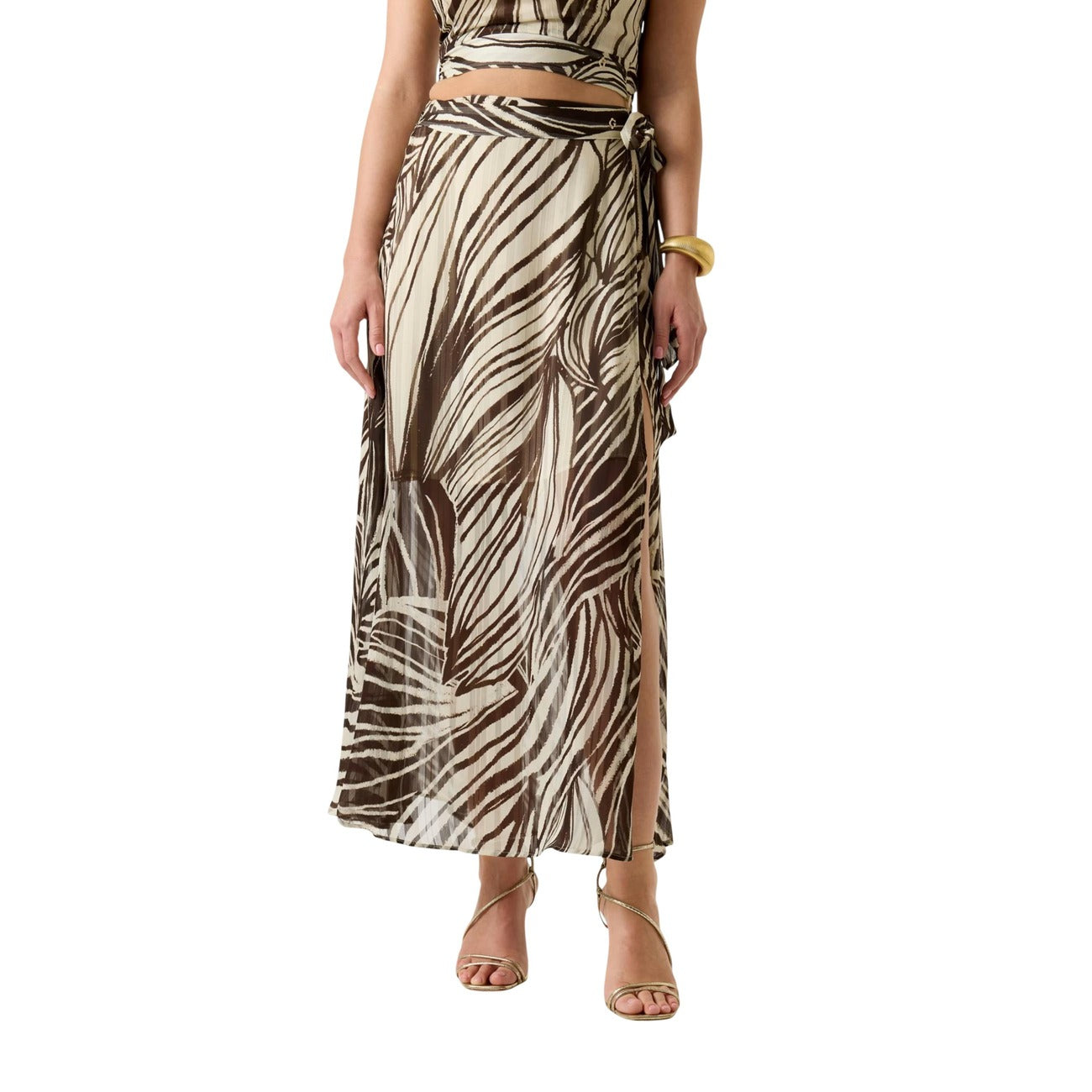 Guess Print Rok Dames Bruin