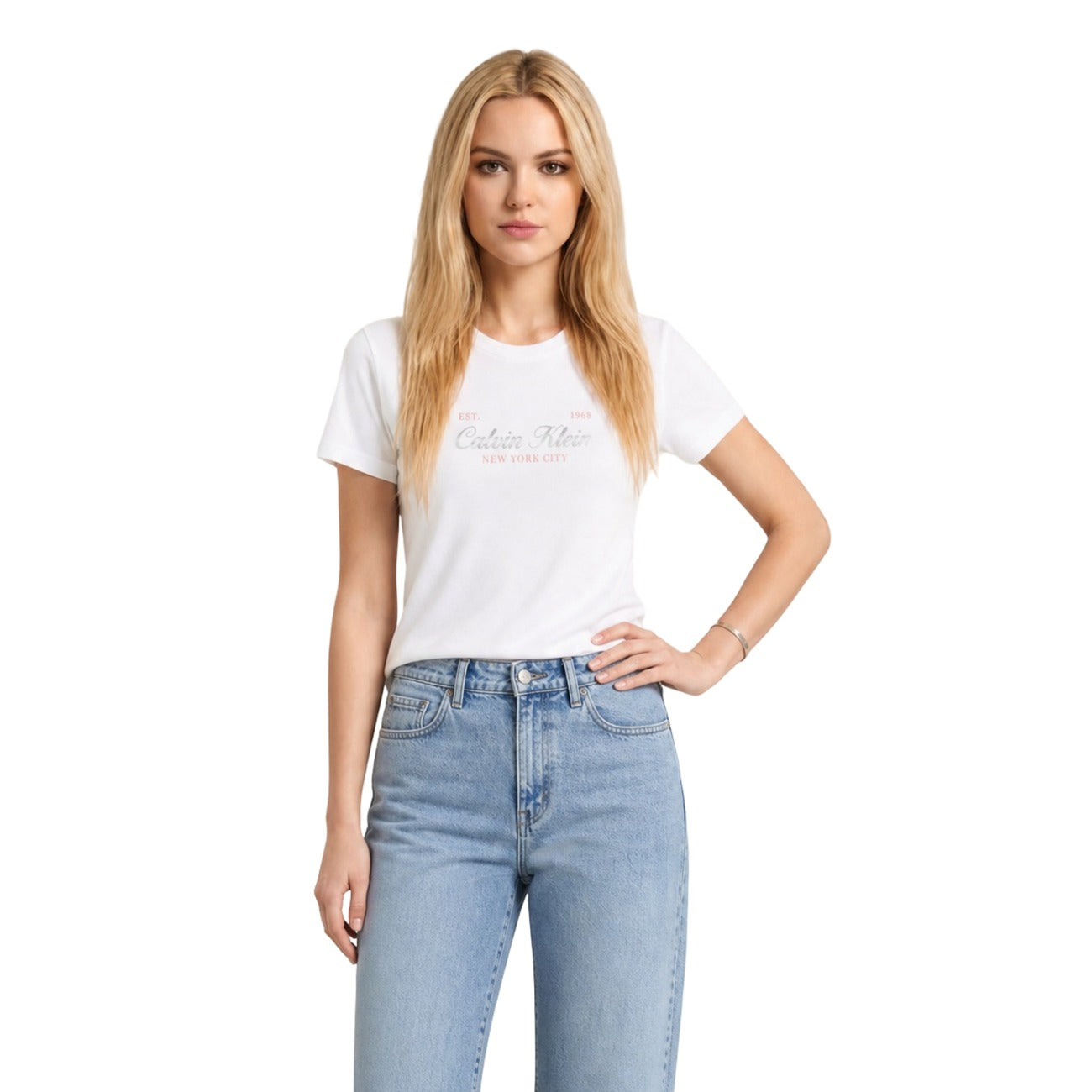 Calvin Klein Jeans T-shirt Dames Wit
