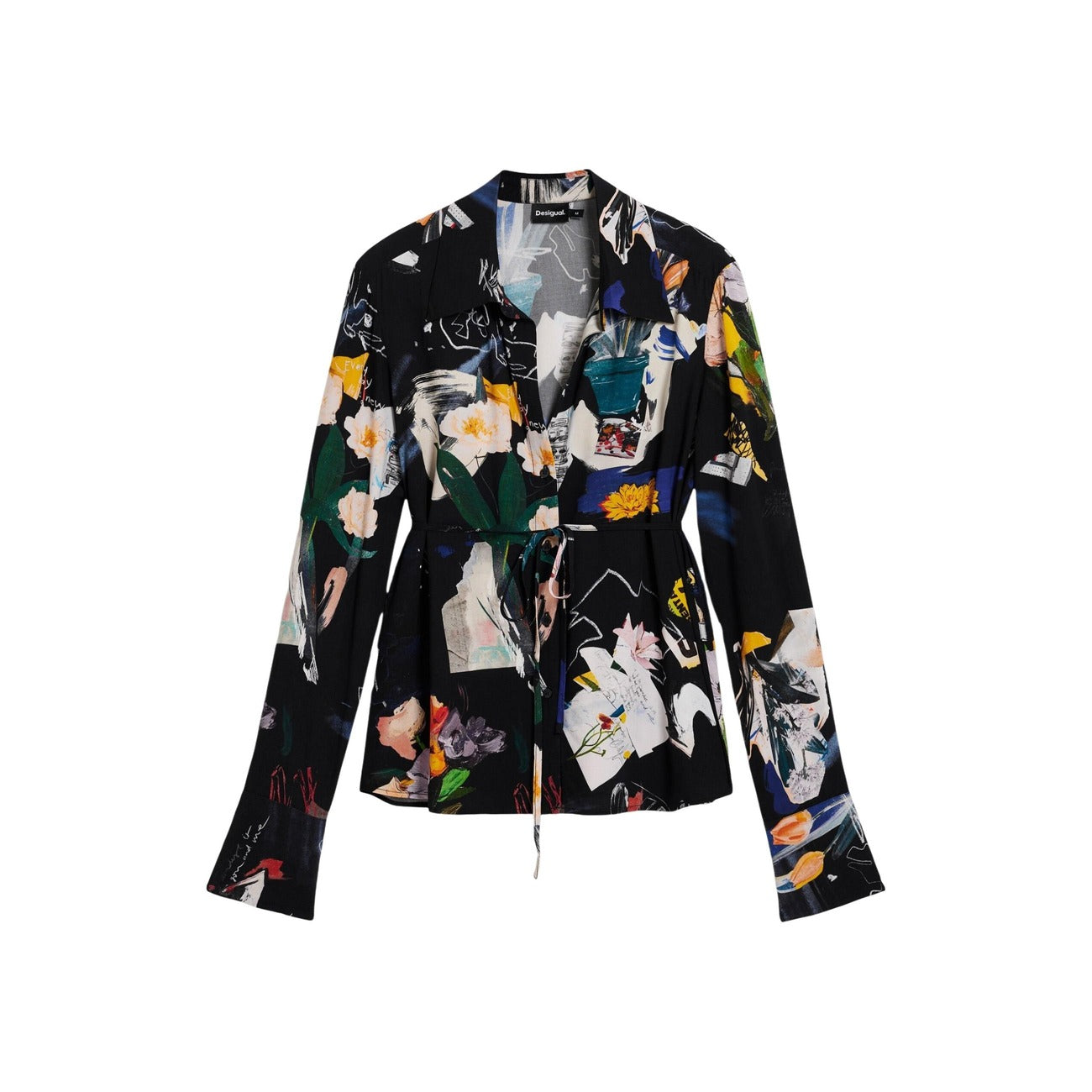 Desigual Bloemen Blouse Dames Zwart