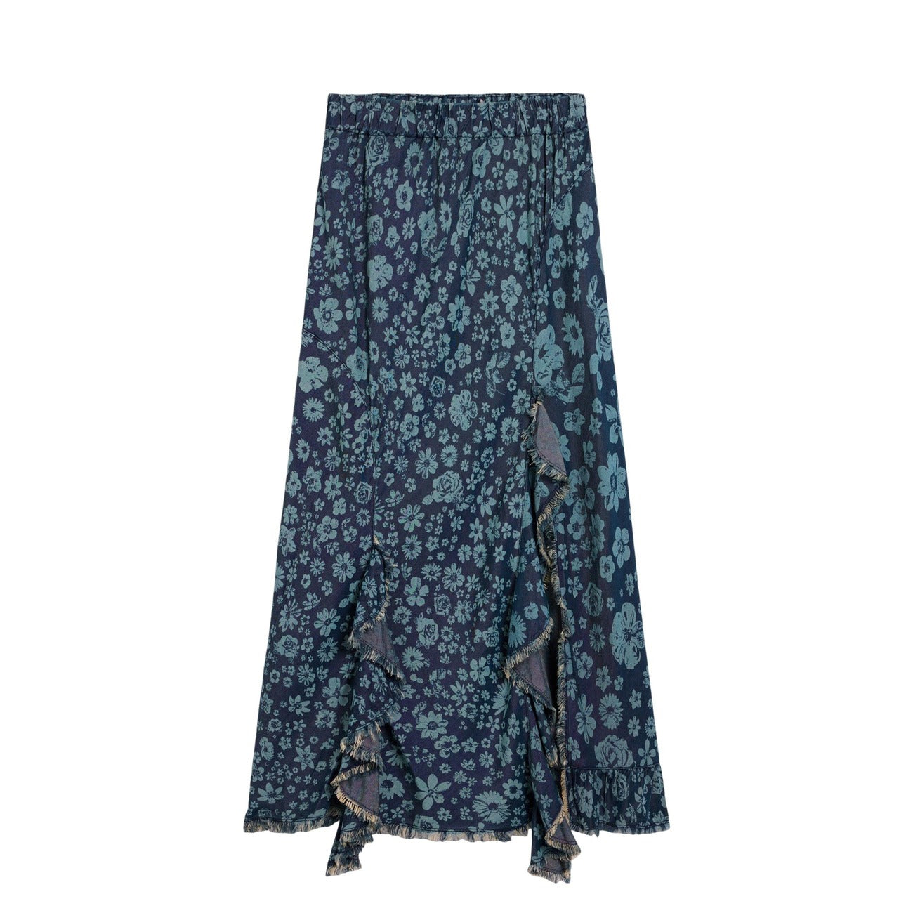 Desigual Bloemen Rok Dames Blauw