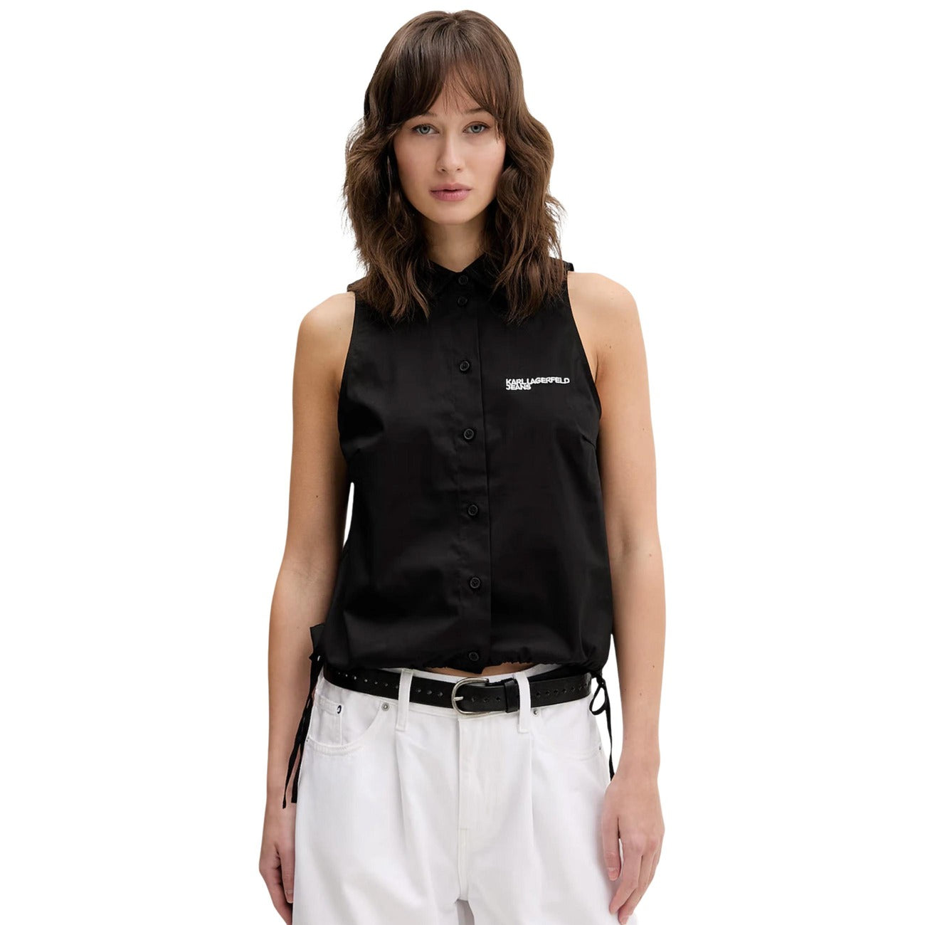 Karl Lagerfeld Jeans Mouwloze Blouse Dames Wit