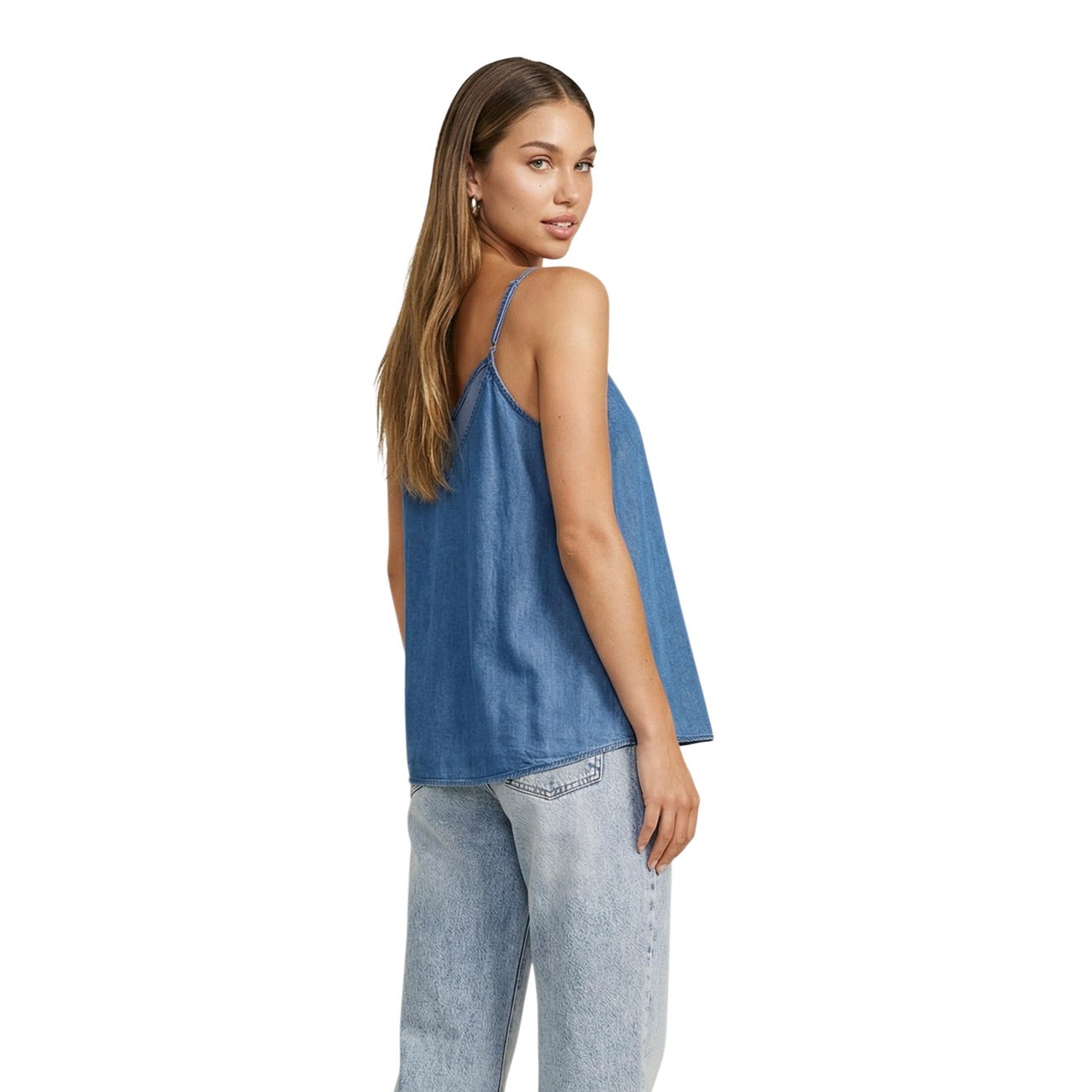 Only Vest Dames Blauw Denim