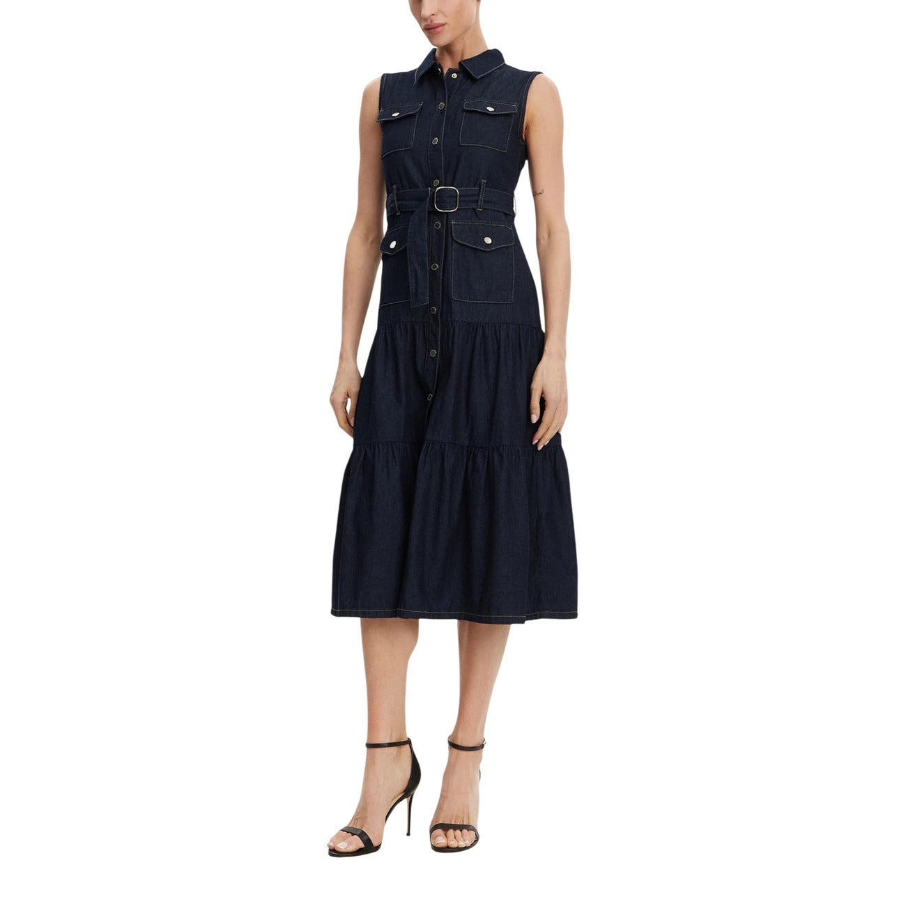 Morgan De Toi Elegante Jurk Dames Blauw