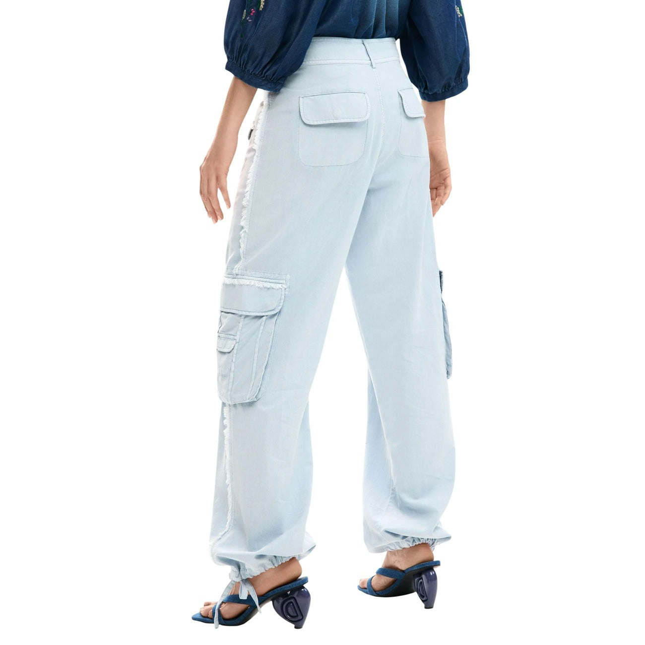 Desigual Broek Dames Lichtblauw