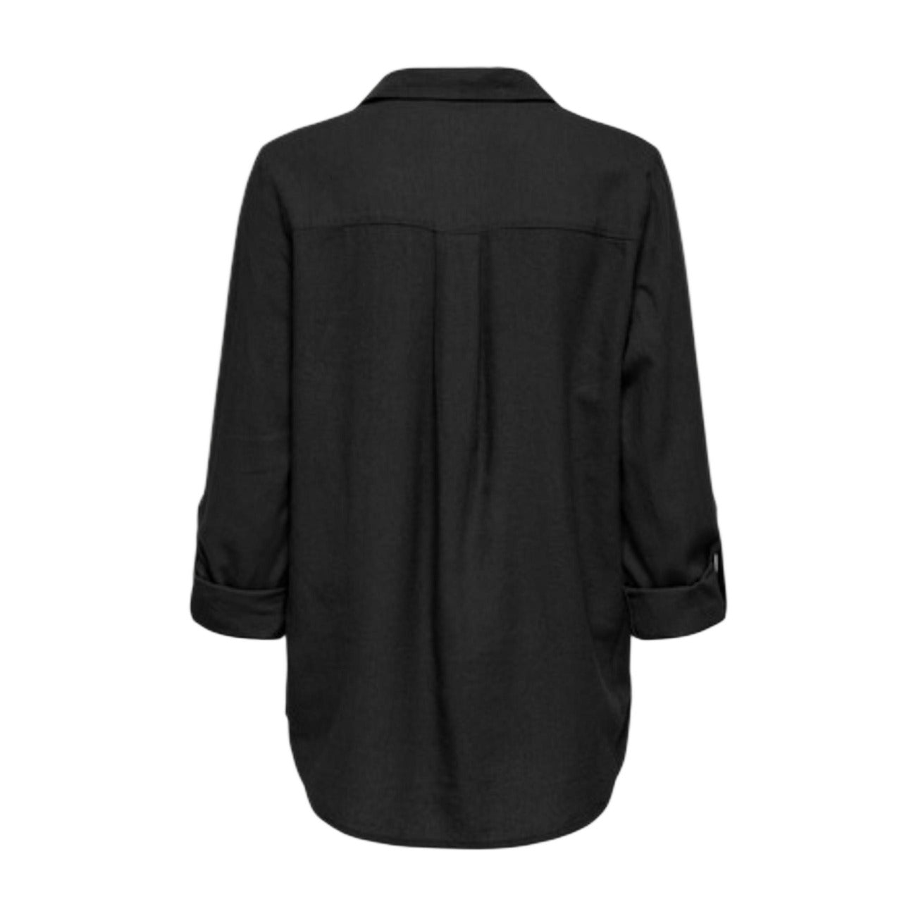 Only Shirt Dames Zwart Linnen