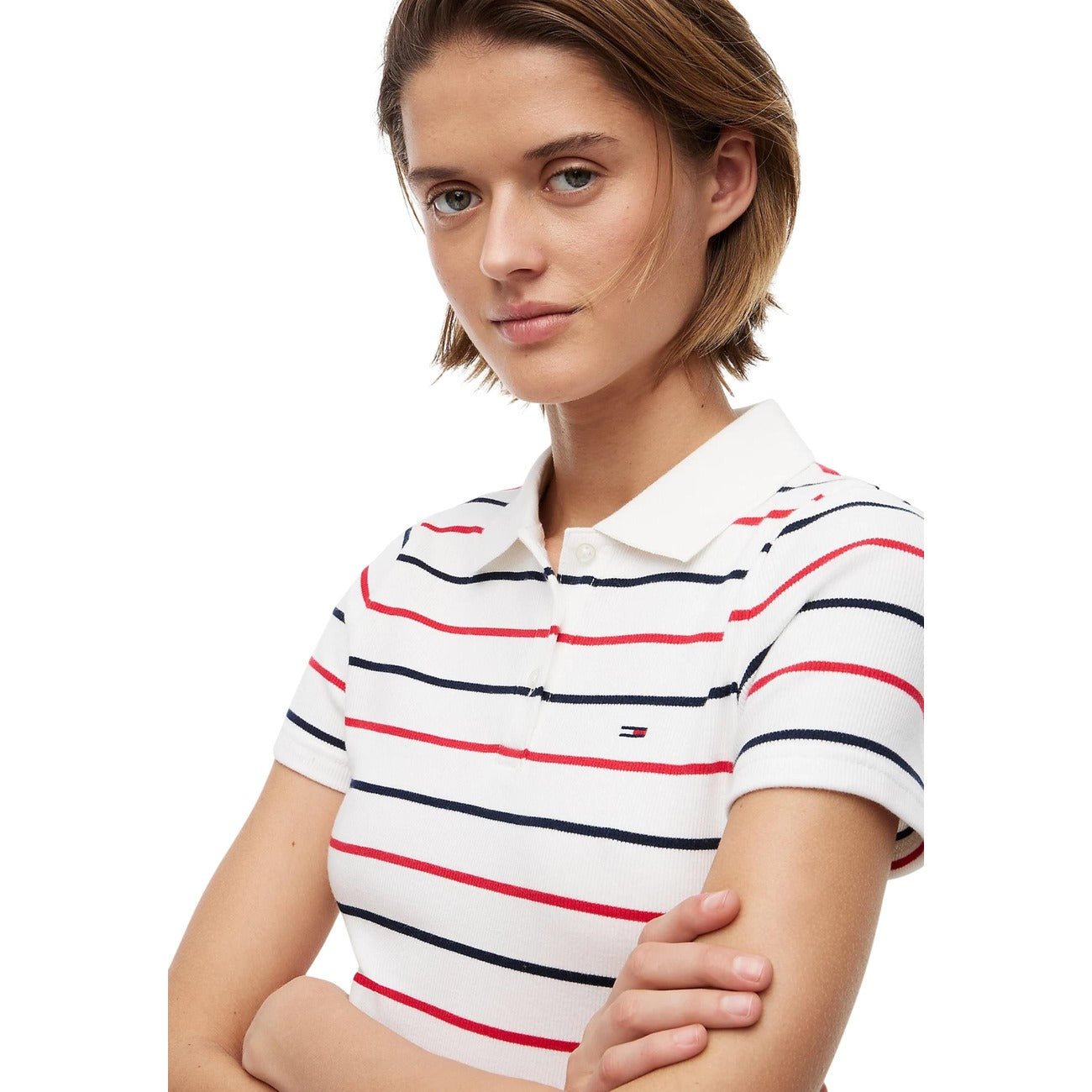 Tommy Hilfiger Jeans Polo Top Dames Wit