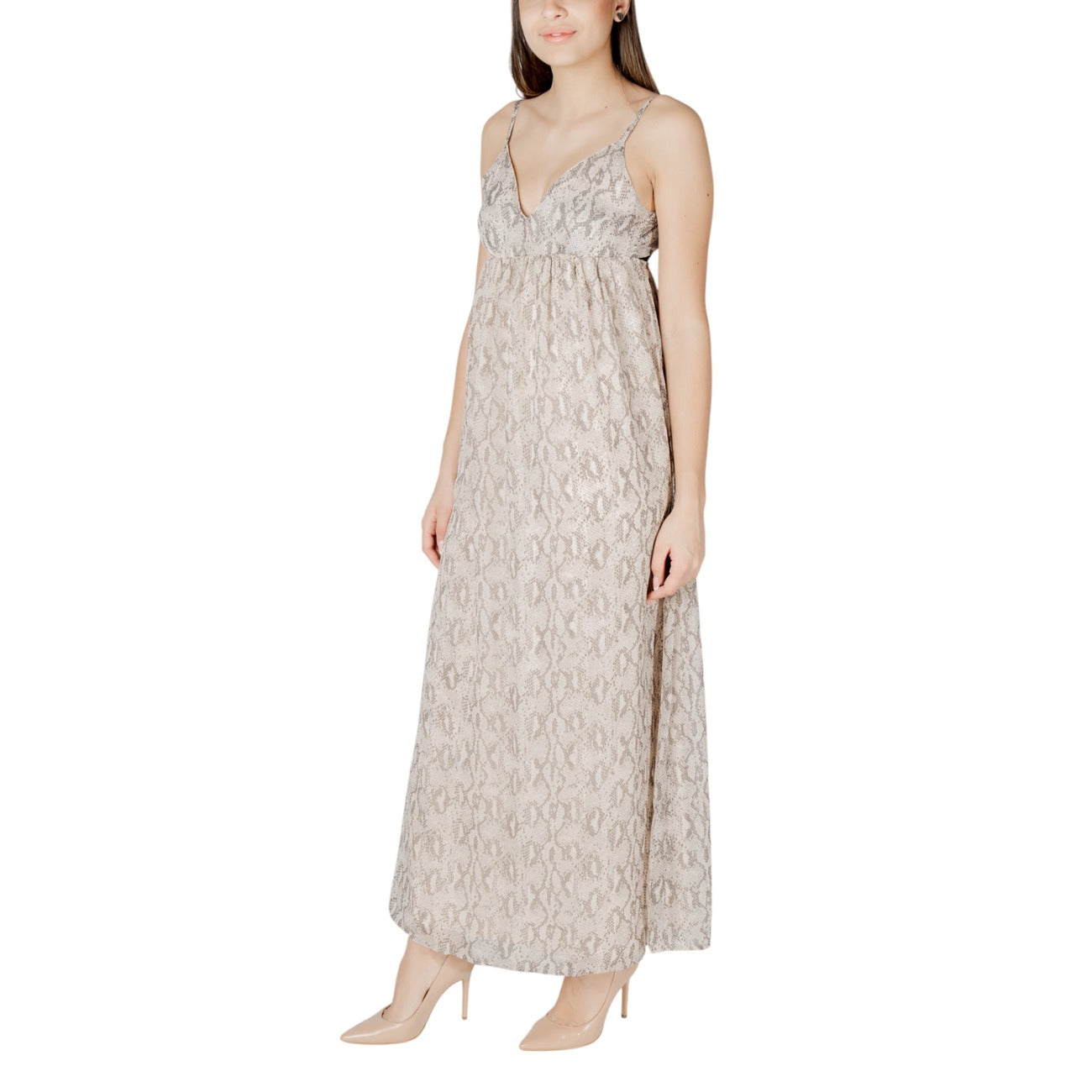 Only Elegante Jurk Dames Beige