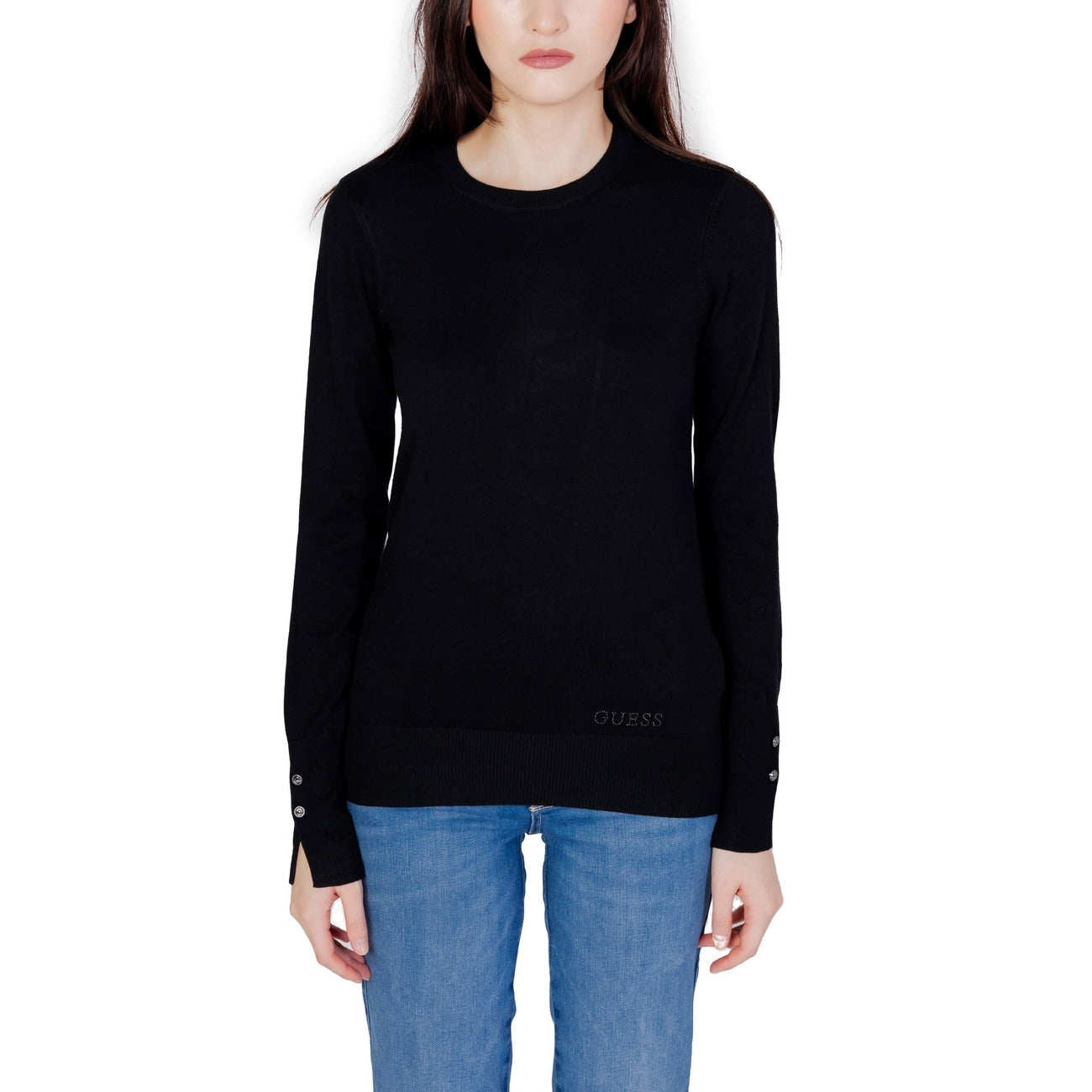 Guess Katoenen Trui Dames Zwart