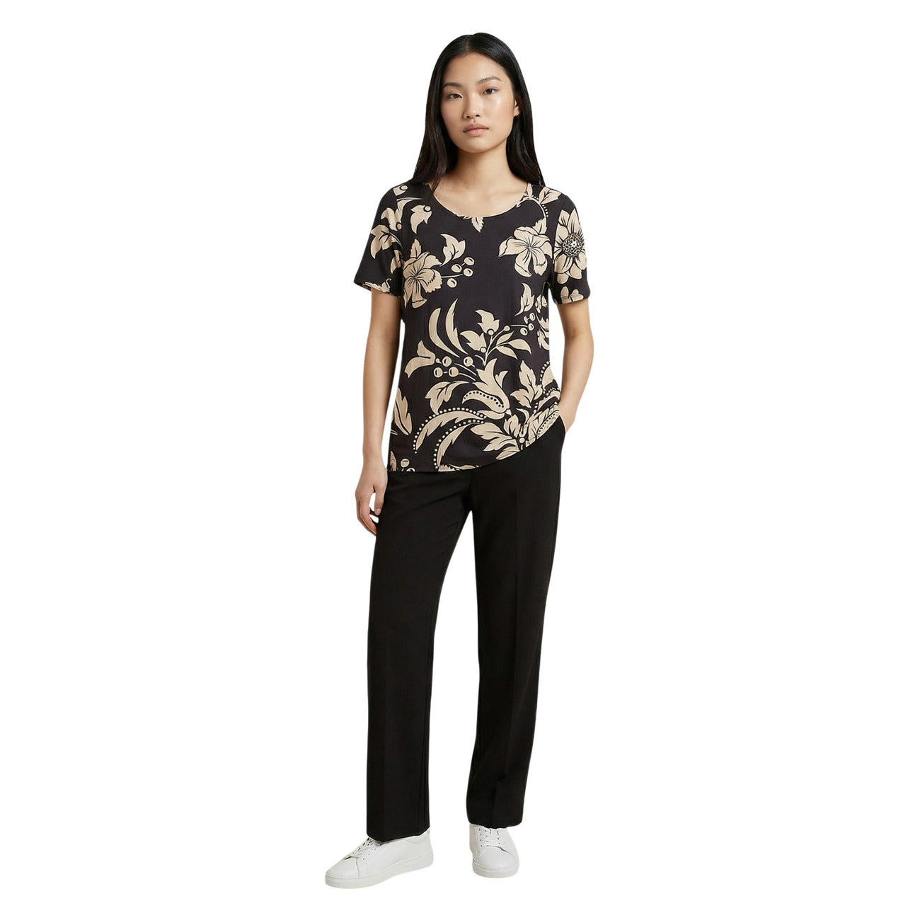 Jacqueline De Yong Bloemen Blouse Dames Zwart