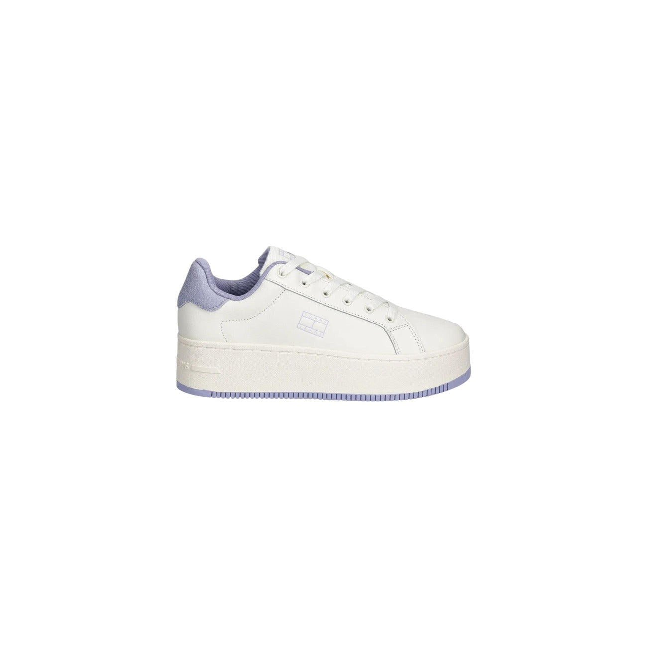 Tommy Hilfiger Jeans Sneakers Dames Wit Leer