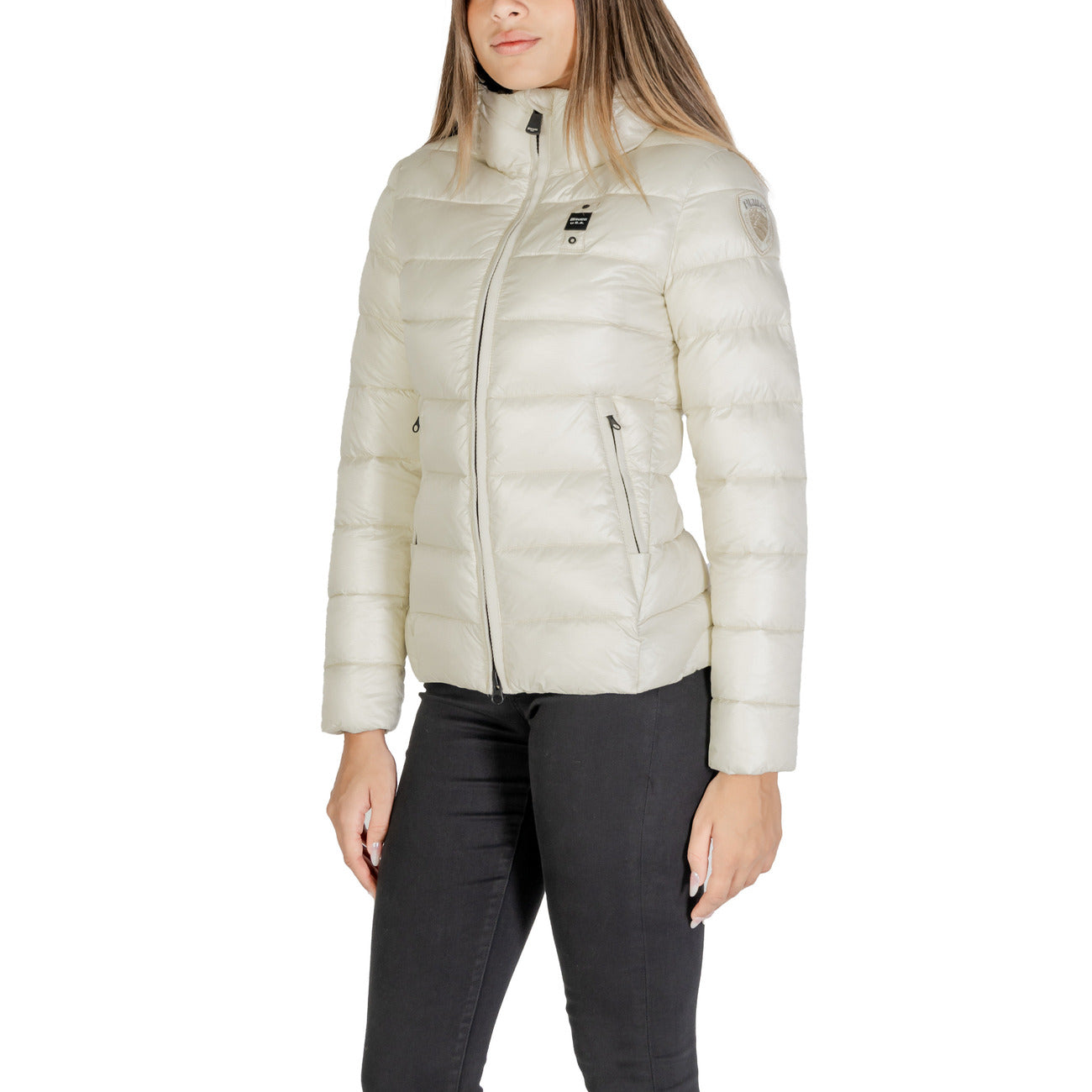 Blauer Windjack Dames Wit