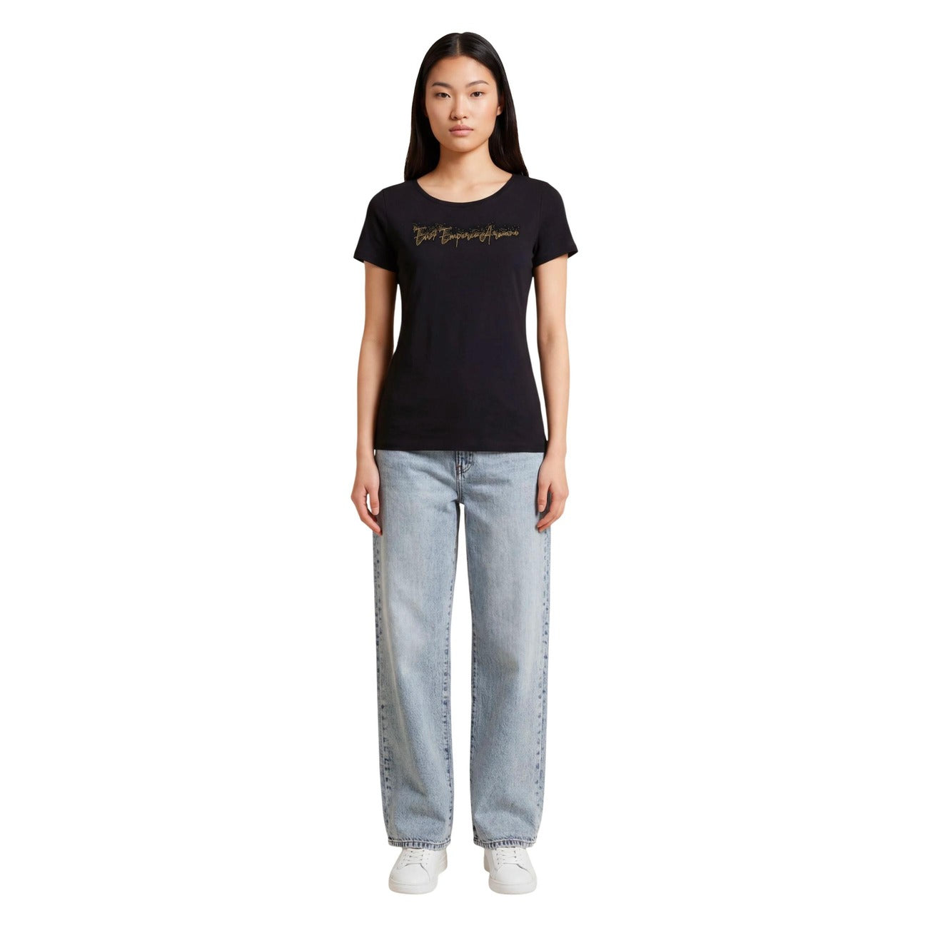 EA7 T-shirt Dames Zwart