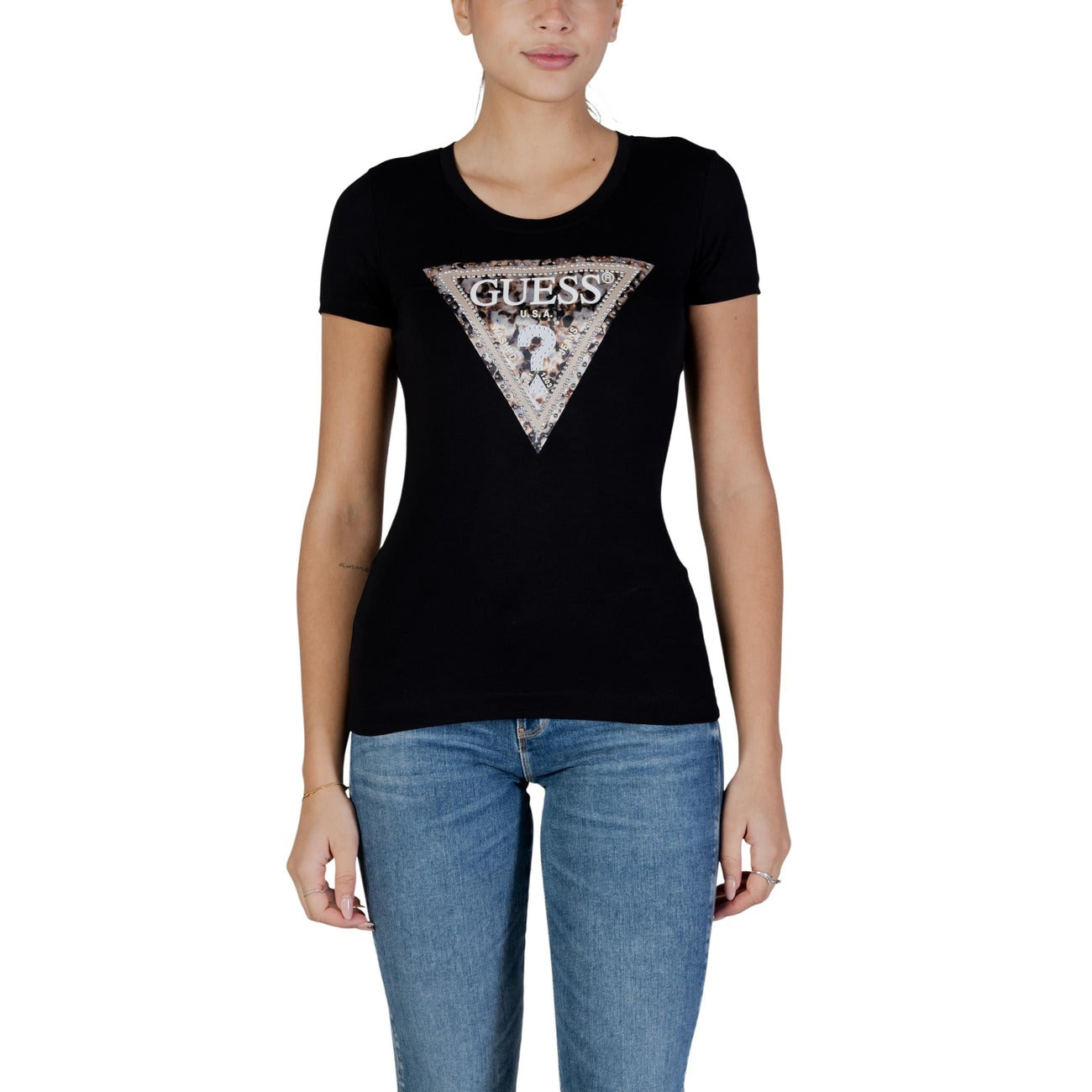 Guess T-shirt Dames Zwart