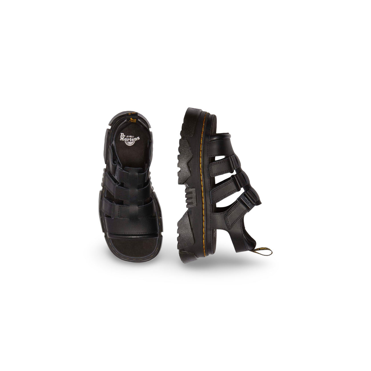 Dr. Martens Sandalen Dames Zwart Plateauzool