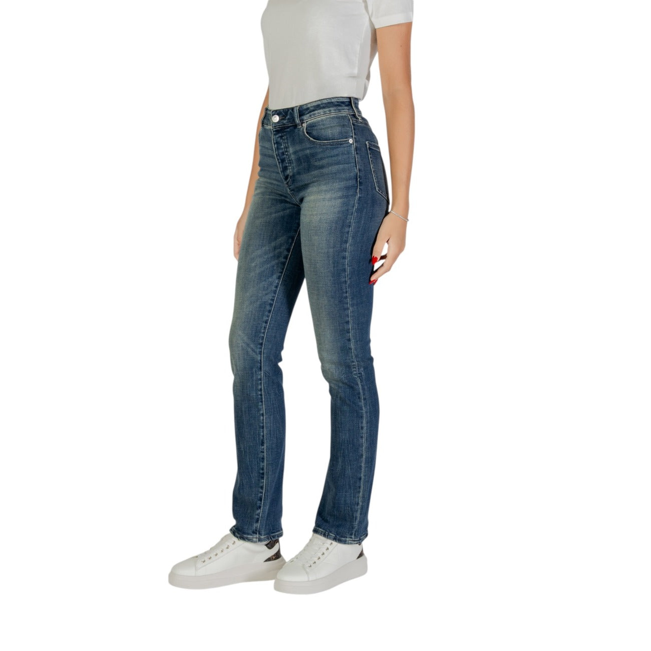 Armani Exchange Gesleten Jeans Dames Blauw