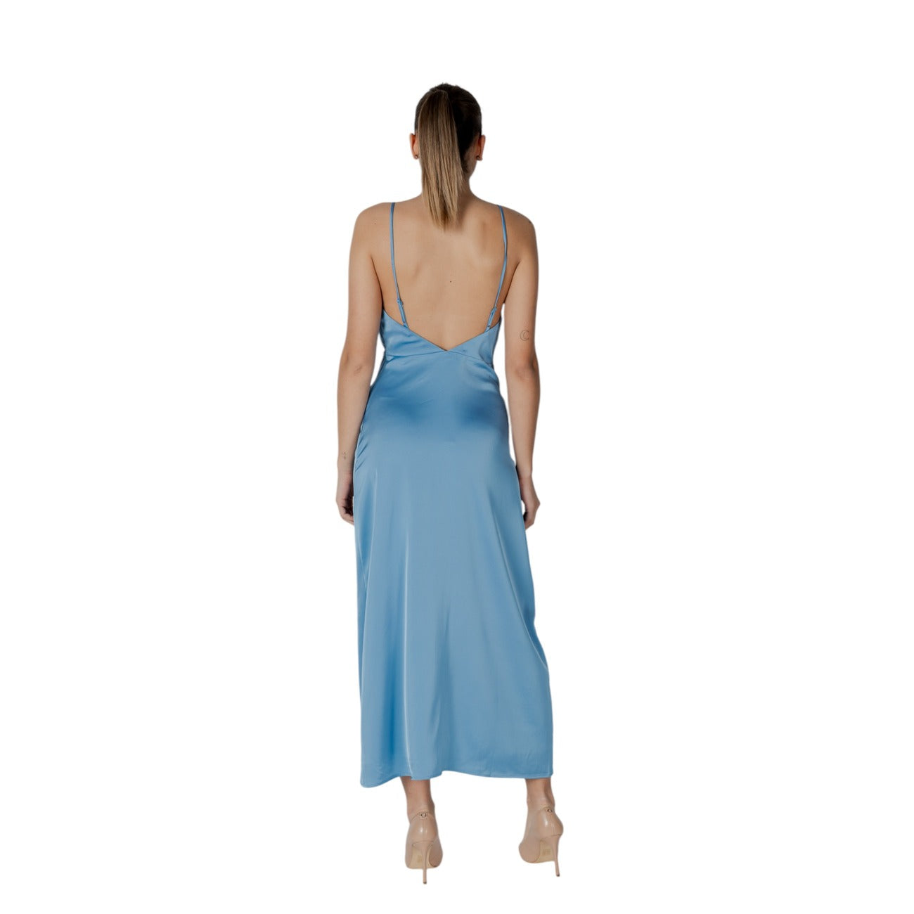 Vila Clothes Elegante Jurk Dames Turquoise