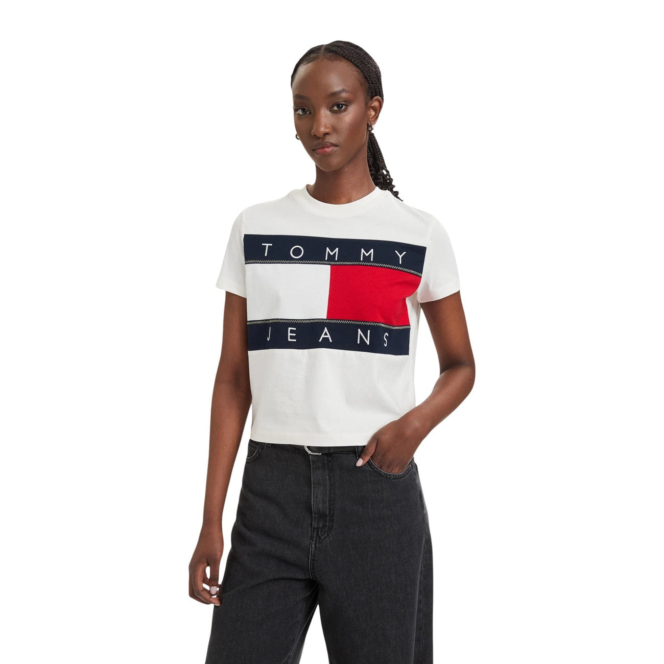 Tommy Hilfiger Jeans T-shirt Dames Wit
