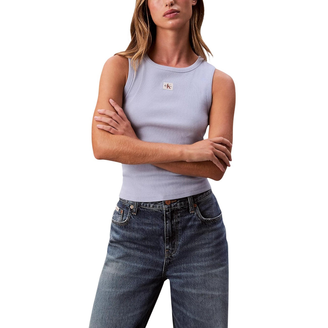 Guess Mouwloze Top Dames Beige