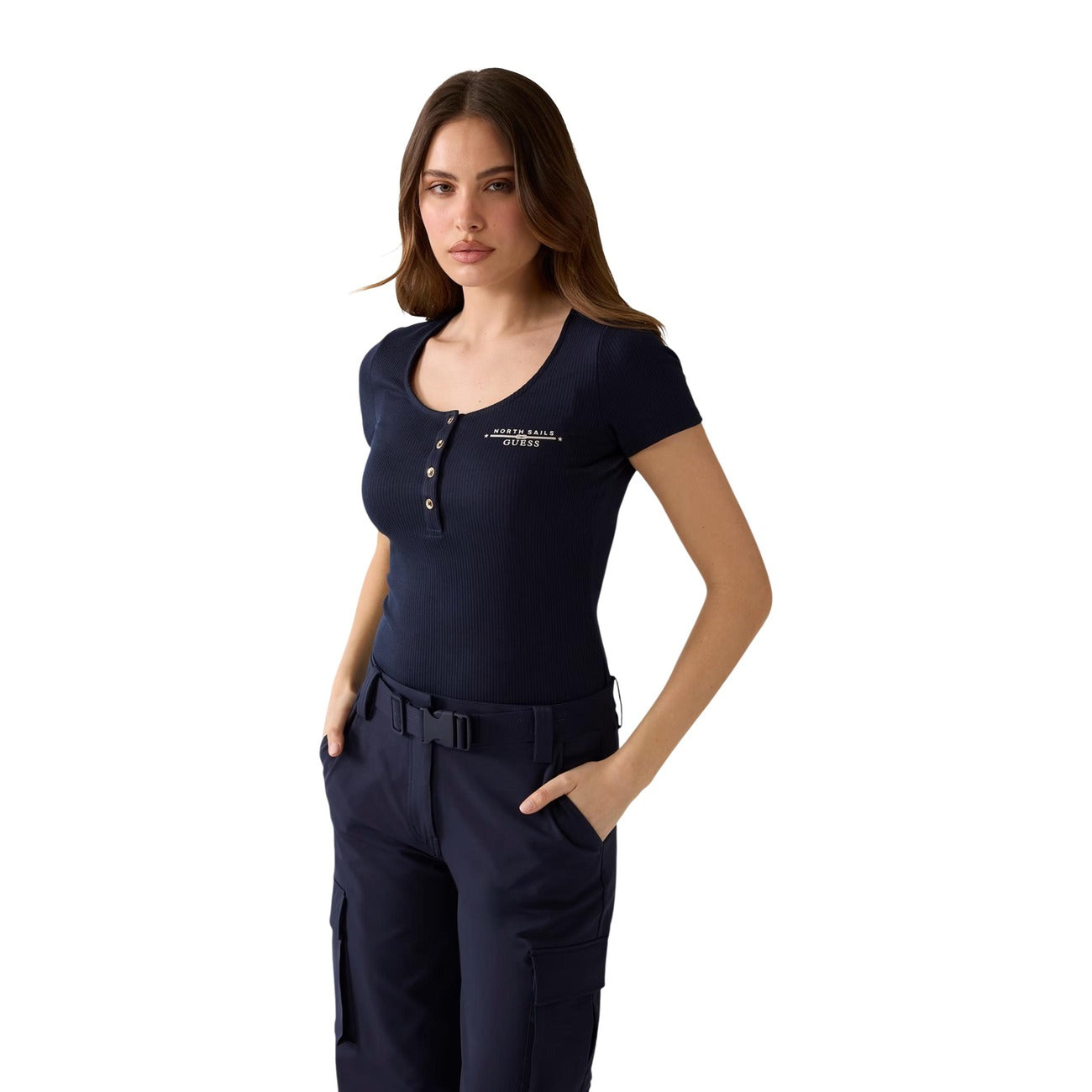 Guess T-shirt Dames Blauw