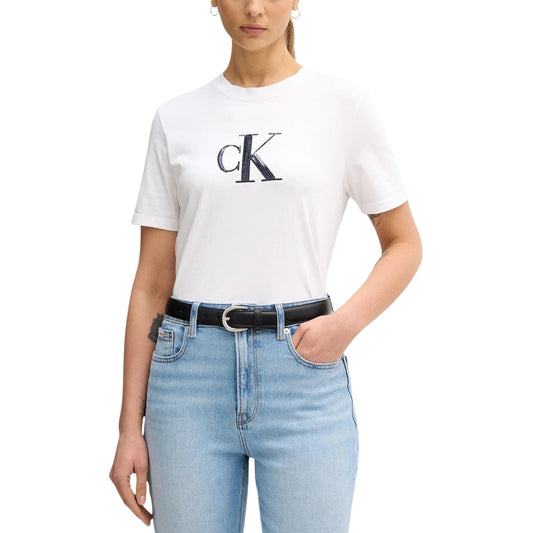 Calvin Klein Jeans T-shirt Dames Wit