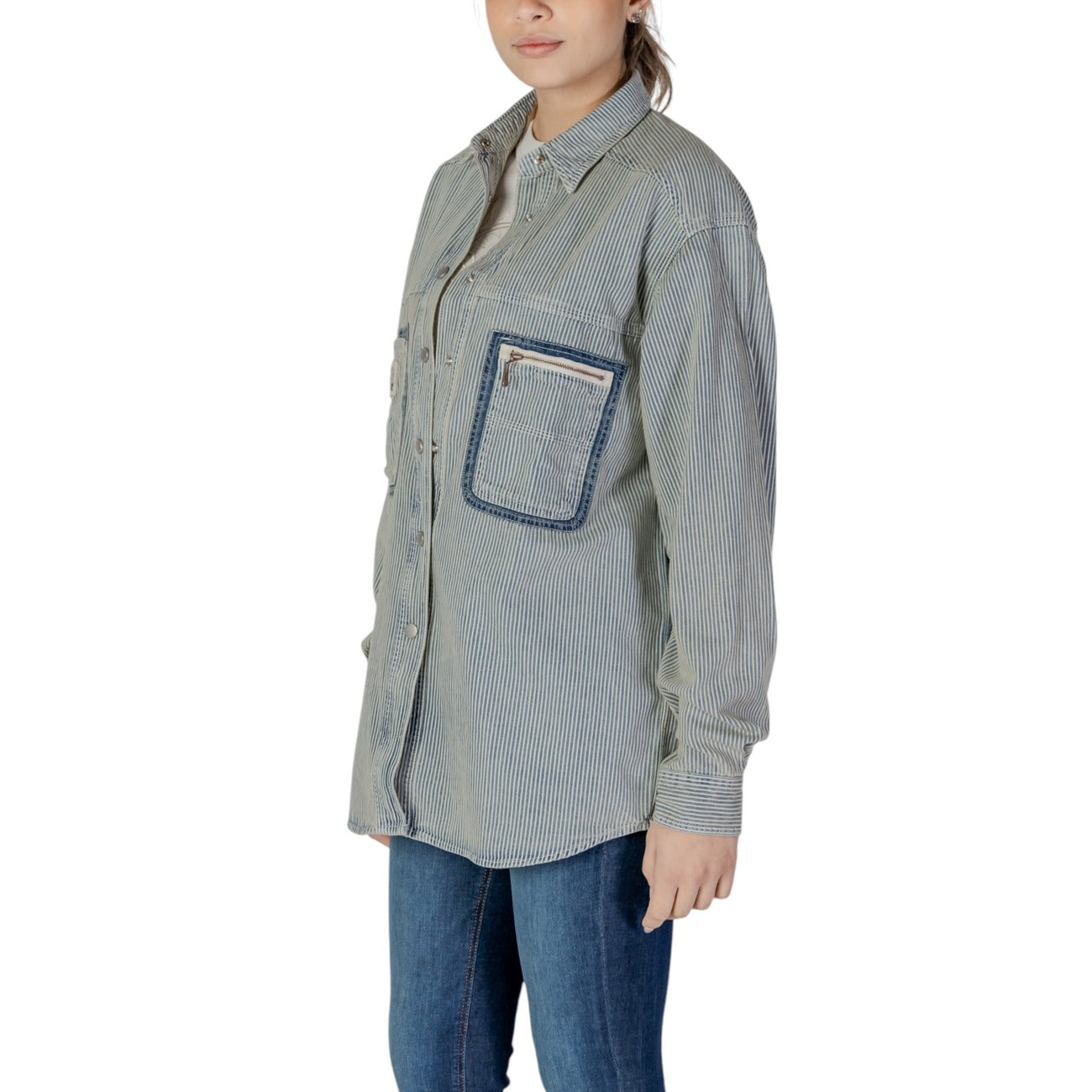 Replay Gestreepte Blouse Dames Blauw